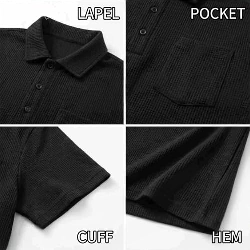 2026 Breeze Polo Shirts for Men Beer Belly Wearbreeze Capri Camisetas Polo de Manga Corta con Cuello Texturizado y Secado Rápido para Golf miniatura 4