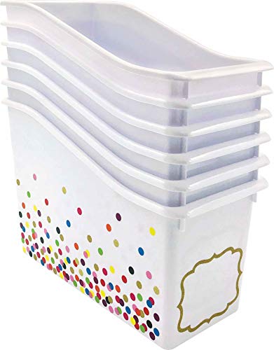 Boîtes à confettis hermétiques en plastique rigide avec couvercle x6