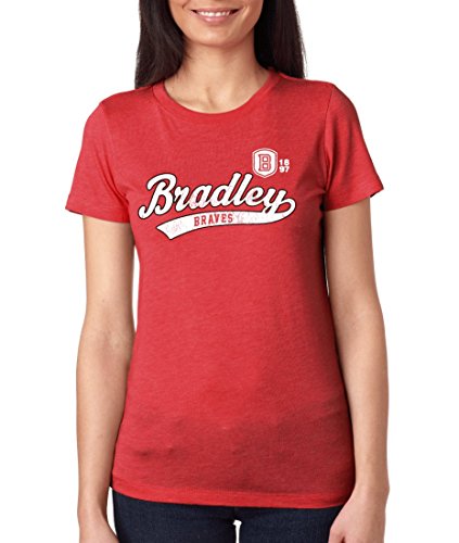 Bradley University Braves NCAA Old School Sport Tail Womens T-Shirt
