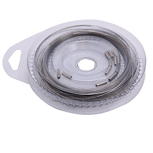 Tomantery Smooth and Soft Fishing Wire Fishing Lines Stainless Steel + Plastic 32.81in 7 Strands,for Fishing (50 lbs)