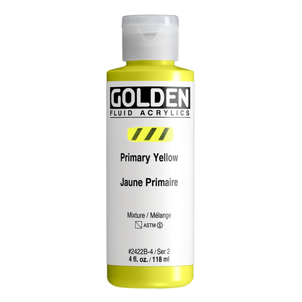 Golden Fluid Acrylics - Primary Yellow - 4 oz Bottle
