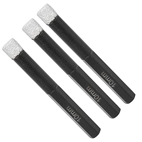 Broca de Diamante 10 mm 3 piezas con vástago hexagonal miniatura 1
