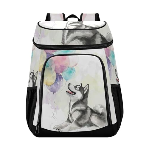 Strong Husky Balloons Cooler Backpack Cooler Insulated Leak Proof Lunch Backpack 36 Cans Waterproof Soft for Men Women Picnic Hiking Camping Beach