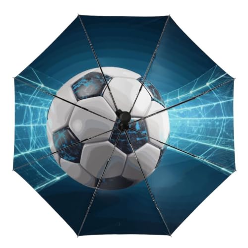 Parapluie pliant automatique ballon de football robuste et compact