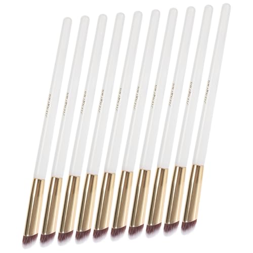 VICASKY Set of 10 Makeup Brushes Angled Concealer Brush for under Eye Face Lip Eyebrow Blending for Professionals