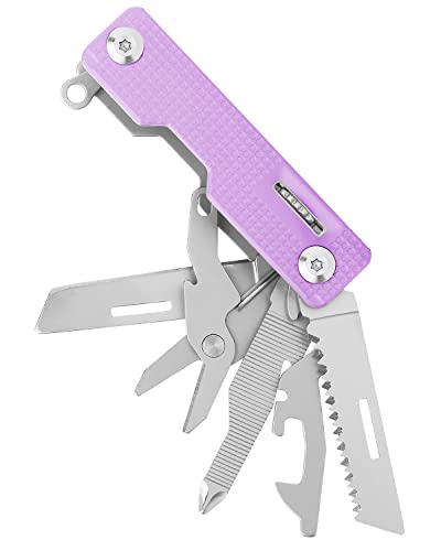Fantasticar 9 In 1 Multi-Tool, Edc Folding Pocket Knife With Saw For Daily Needs, Outdoor Activities (Purple) #TOP13