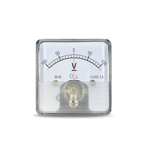 Voltímetro SD60 -20V a 20V CC de puntero bidireccional para corriente continua