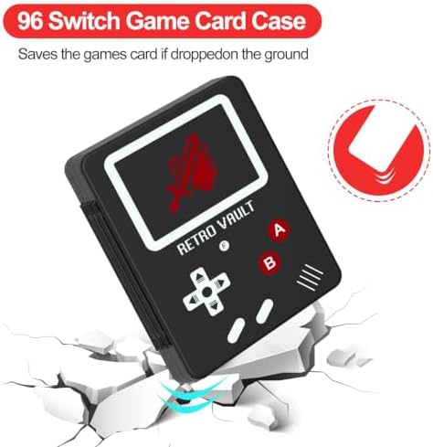 ASTONEY 96-Slot Magnetic Game Cartridge Case Compatible with Nintendo Switch 2 & Switch OLED – Patterned Black ABS Organizer with Secure Silicone Tray for Travel, Display & Collection Storage — view 6