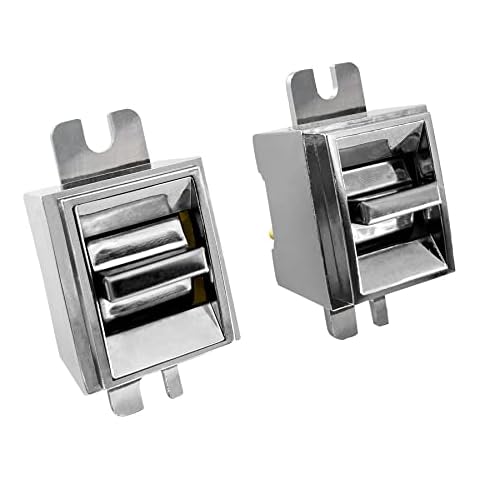 C3 Power Window Switch 1 Pair Left Driver Side Switch with Chrome Plated | Replacement for 1968-1982 Chevy Corvette C3 Cover