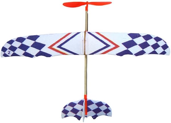 Rubber Band Elastic Powered Flying Glider Plane Airplane Model DIY Toy for Fashion in Practical - 3