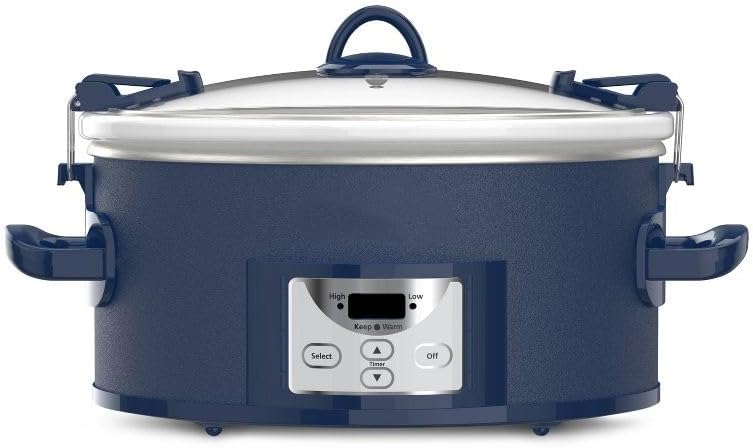 7qt One Touch Cook and Carry Slow Cooker - Blue
