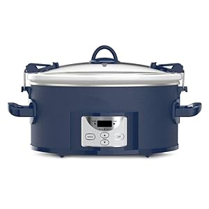 7qt One Touch Cook and Carry Slow Cooker – Blue