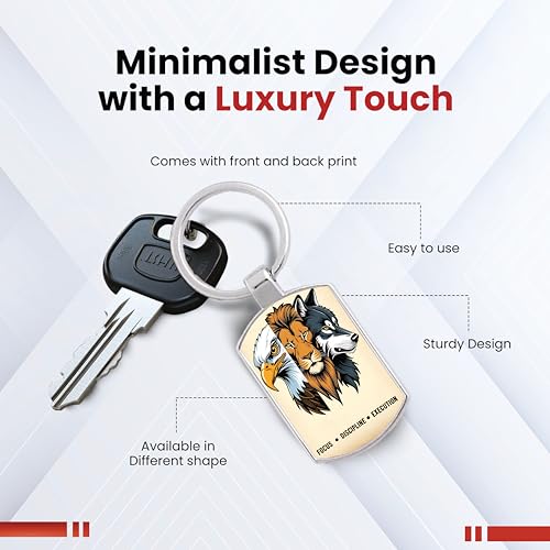 Image of Premium Printed Metal Keychain for Men & Women | High-Definition Artwork Print | Durable Key Ring for Car, Bike, Home & Office Keys | Stylish Decorative Key Holder Gift