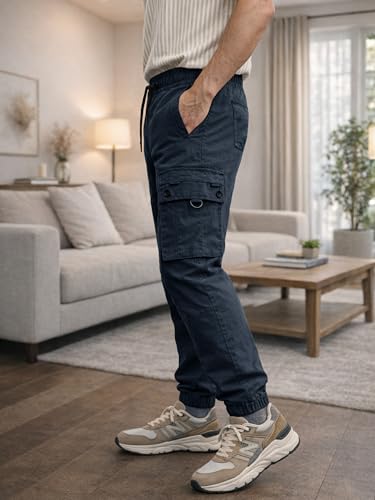 Image of Noble Monk Cargo for Men || Cotton Cargo Pant || Stylish Multi-Pocket Casual Trousers for Men