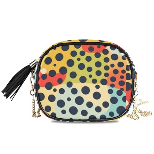 Petit sac à bandoulière pour femme avec pompon et fermeture sécurisée