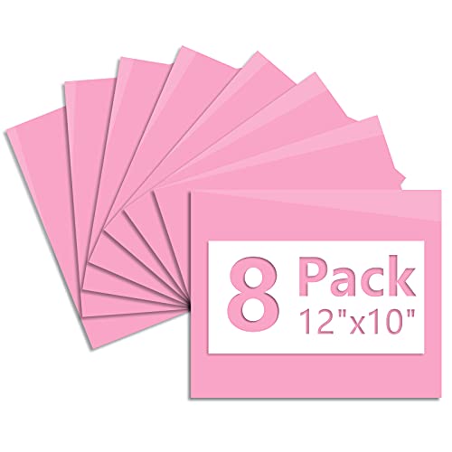 CAREGY Heat Transfer Vinyl HTV Bundle Pink 12 x10  8 Sheets Iron On Vinyl for T-Shirts DIY