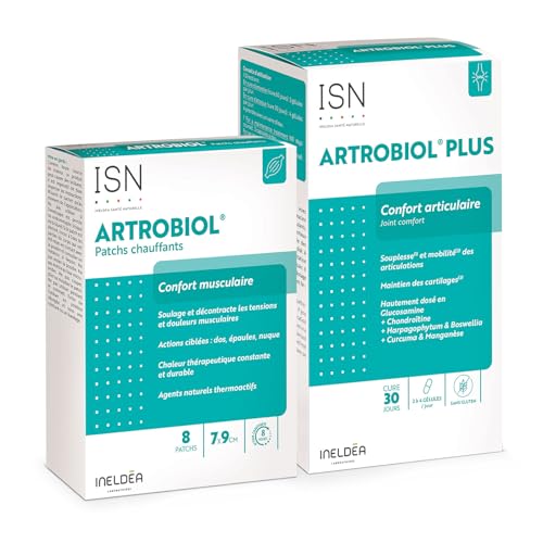ISN - Pack Artrobiol® Plus & Artrobiol® Patchs chauffants - Confort & Mobilité Articulaire - Soulagement des douleurs & tensions musculaires