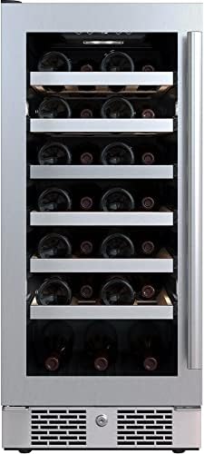 Avallon AWC152SZLH 15 Inch Wide 27 Bottle Capacity Single Zone Wine Cooler with Left Swing Door