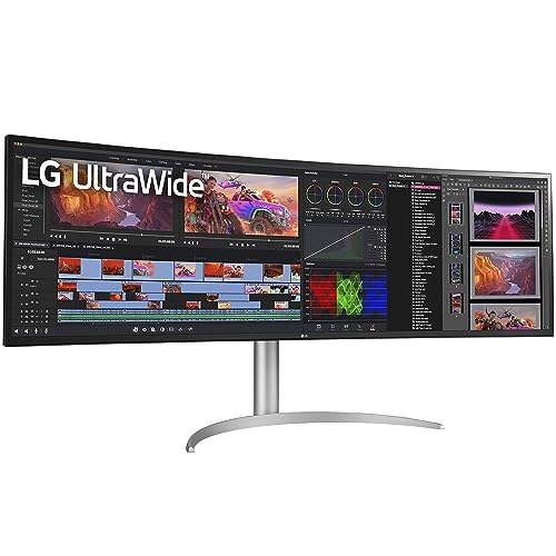 Image of LG 49 inch UltraWide Dual QHD Nano 144Hz IPS Curved Monitor (5120x1440), Expanded Workstation, VESA DisplayHDR 400, USB Type-C, Dual Controller, NVIDIA G-SYNC, AMD FreeSync Premium Pro- 49WQ95C-W