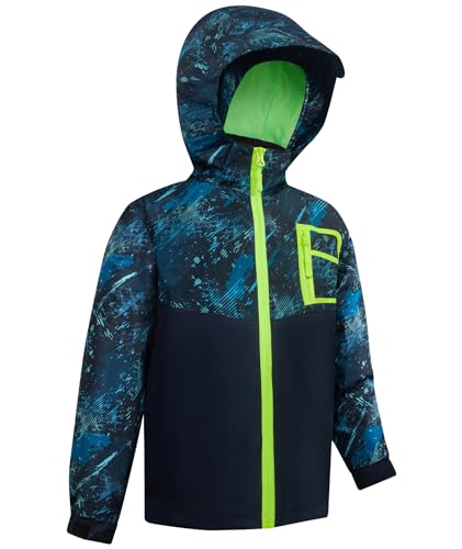 SWISSWELL Kid's Rain Jacket Youth Boys and Girls Lightweight Waterproof with Detachable Hooded Raincoat for Hiking Fishing School