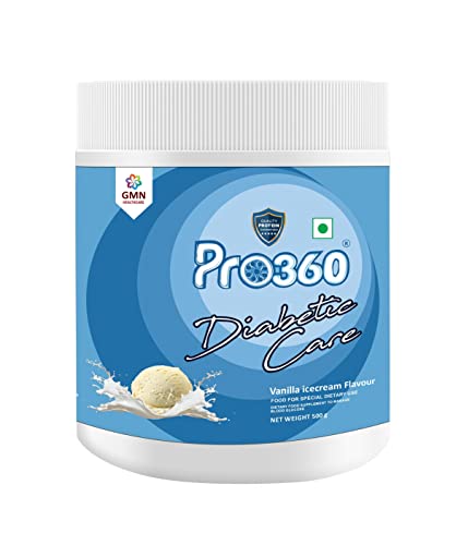 Pro360 Diabetic Protein Powder Nutrition Health Drink For Diabetes Care – Vanilla Icecream Flavour 500G – No Added Sugar Pro360 Diabetic Protein Powder Nutrition Health Drink For Diabetes Care – Vanilla Icecream Flavour 500G – No Added Sugar