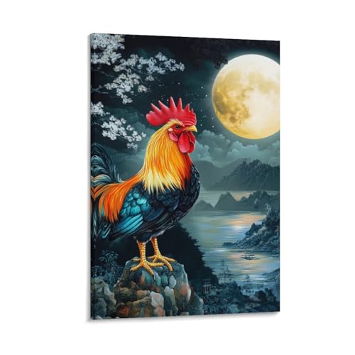 Coq murale tableau authentique pour réchauffer le foyer familial