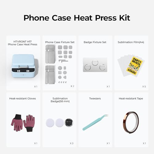 HTVRONT Phone Case Heat Press Machine(Compatible with iPhone & Android)+6Pack Sublimation Phone Case Blanks Bulk Compatible with iPhone16 - Image 6