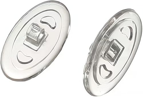 Miniatura 5 de BEHLINE - 5 pares de almohadillas de nariz de repuesto para gafas, almohadillas ovaladas de silicona suave para puente nasal, protectores de nariz
