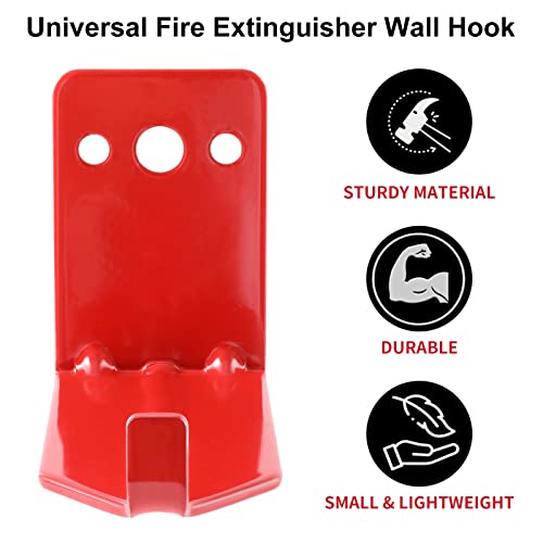 Huazu 4 Pack Of Fire Extinguisher Mount, Wall Hook, Bracket, Holder, Hanger For 5 To 40 Lb Extinguishers, Universal Fire Extinguisher Bracket, With Sufficient Expansion Screws #TOP2