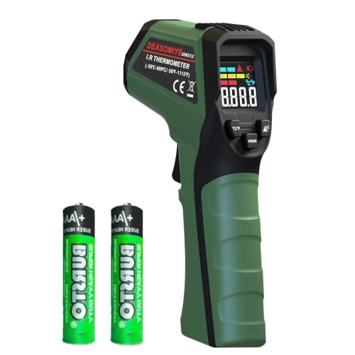 Image of Infrared Thermometer Gun for Cooking Griddle,Grill,Oven,Fridge,A /C, Non Contact IR Thermometer Laser Temperature Gun with -58℉ to 1112℉,Color LCD,Cal Calibration, Adjustable Emissivity,Min Max Measure