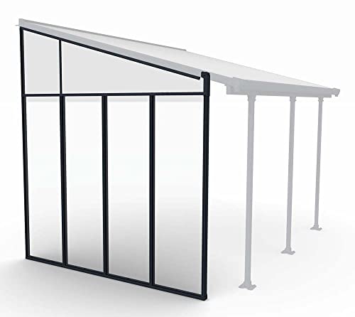 Palram Canopia Seitenwand - Kompatibel Mit Allen Terrassenüberdachungen Mit 3 Meter Tiefe, Grau 704484