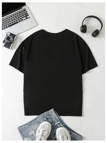 SOLY HUX Girl's Graphic Tees Gesture Letter Print Oversized T Shirt Short Sleeve Streetwear Summer Tops2