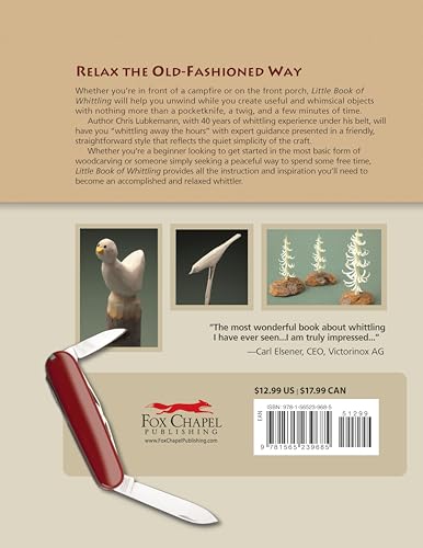 Little Book of Whittling, Gift Edition: Passing Time on the Trail, on the Porch, and Under the Stars (Fox Chapel Publishing) 18 Step-by-Step Projects Including Forks, Birds, Animals, Trees, & Flowers - Image 2