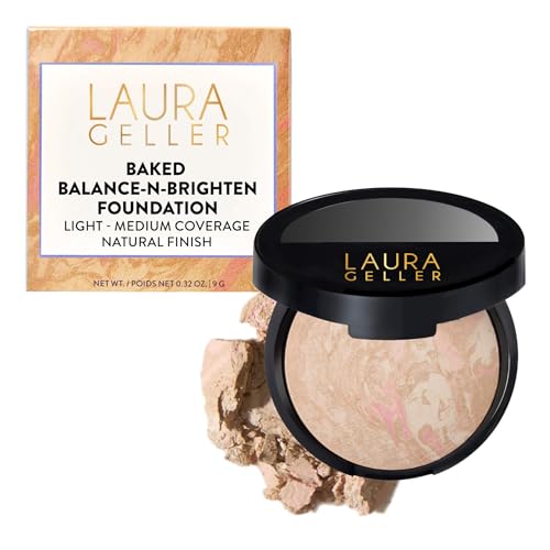 Laura Geller Baked Balance-n-Brighten Color Correcting Foundation 9g Porcelain by Laura Geller