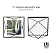 Umbra Prisma Picture Frame, 4x4 Photo Display for Desk or Wall, Black