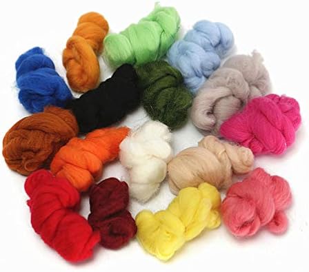 Artibetter 36Pcs Needle Felting Kit Wool Felt Tools Wool Roving Felt Creative Soft Flocking Balls Wool DIY Wool Felt Crafts Making