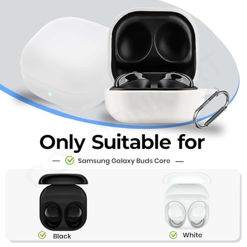 Image of Soft Silicone Case Cover Compatible with Galaxy Buds Core (2025) (White)