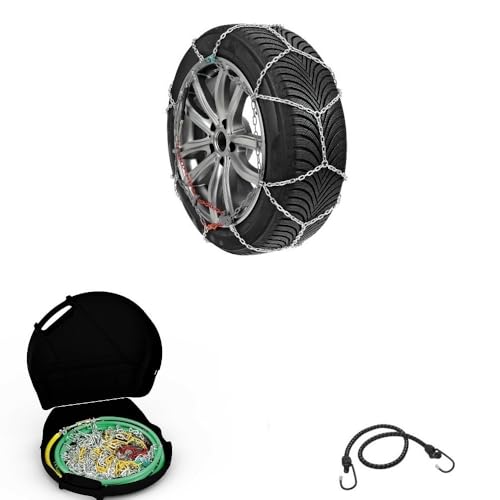DESCRIZIONE E CARATTERISTICHE PRODOTTO: S-16, Catene da neve SUV, FURGONI, CAMPER E FUORISTRADA Coppia catene da neve a maglia standard, 16 mm di ingombro interno Con filo maggiorato da 4,3 mm per pneumatici uso pesante. Qualità garantita, omologazione TÜV AUSTRIA - ÖNORM V 5117 GEPRÜFT Sistema di auto-tensionamento. Maglie esterne di regolazione. Battistrada a rombo in acciaio cementato. Maglie corte con sezione a “D” utilizzabili da entrambe le parti. Cavo interno flessibile