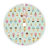 Holiday Tree Skirt - Vibrant Colors - Perfect for Christmas, Halloween, and New Year Celebrations! Ice Cream Cones