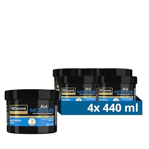 Tresemmé Hidratación Profunda Mascarilla Hidratante, para el doble de hidratación instantánea* 4 x 440 ml