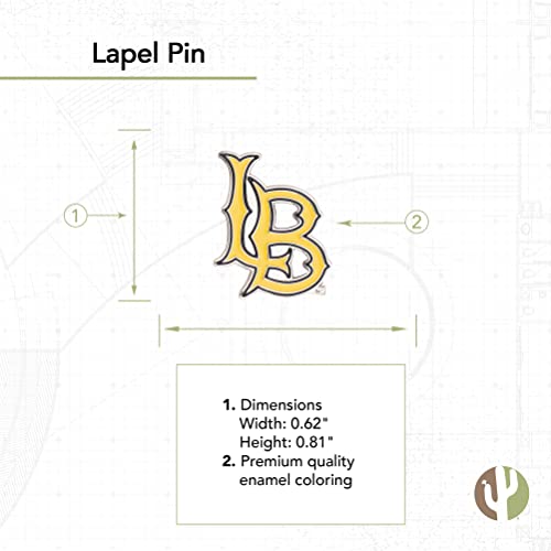 Image of Desert Cactus Cal State Long Beach University Lapel Pin CSULB Beach Made of Metal for Formal Wear, Bag and Hat Jewelry, and Tie Tack (Pin A)