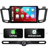 SizxNanv for RAV4 Upgrade Android Radio Touch Screen Compatible with Carplay Android Auto,Car Stereo Bluetooth Navigation Media Player GPS WiFi Backup Camera for Toyota RAV4 2013 2014 2015 2016 2018