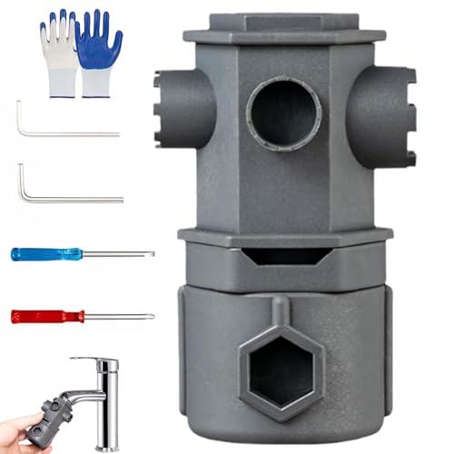 Set Di Chiavi Tutto In Uno Per Rubinetto,Chiave A Tubo Per Rubinetti 16 In 1,Chiave Rubinetto Lavello Multifunzionale,Set Di Utensili Per Smontaggio E Montaggio Per Rubinetti Da Cucina Bagno (1pcs)