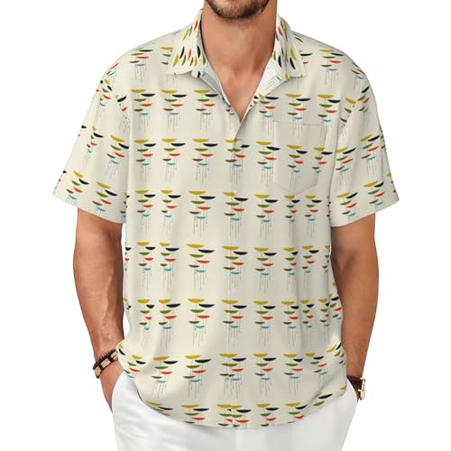 Chemise été homme à motifs graphiques pour look de bureau et valise de voyage