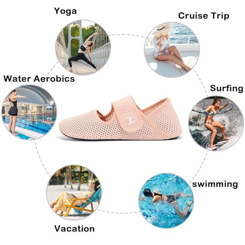 Image of Water Shoes for Women Men Barefoot Beach Swim Aqua Socks Summer Wide Slides Sandals Quick Dry Pool River Sea Sock Shoes