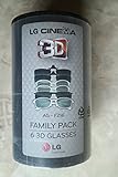 LG AG-F216 Cinema 3D Glasses Family Pack (6-Pairs) for 2011 and Up