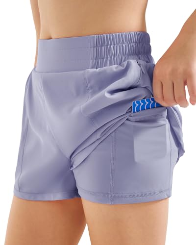Stelle Shorts atléticos femininos com bolsos de zíper na cintura elástica shorts esportivos esportiv