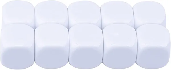 22MM Rounded Blank Six Sided Dice Lianshi Teaching Created Sesources Game Teaching Plastic Cubes Four Colors Choosable