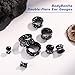 BodyBonita Implant Silicone Gauges for Ears 2Pcs, Flexible Double Flared Earrings, Expander Ear Gauges Eyelet, Tunnel Plug Ear Stretching Kit, Flesh Ear Piercing Jewelry for Women Men 0G