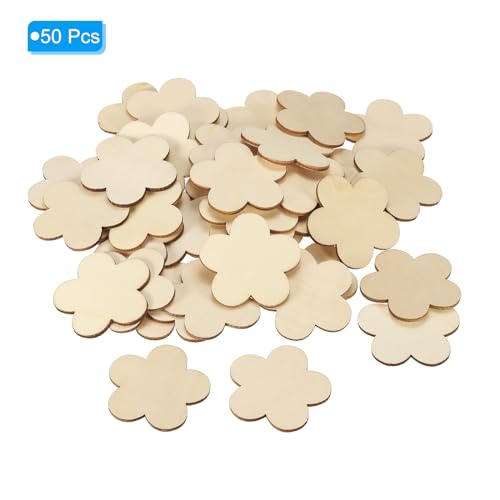 PATIKIL 50mm Wooden Flowers - Image 3